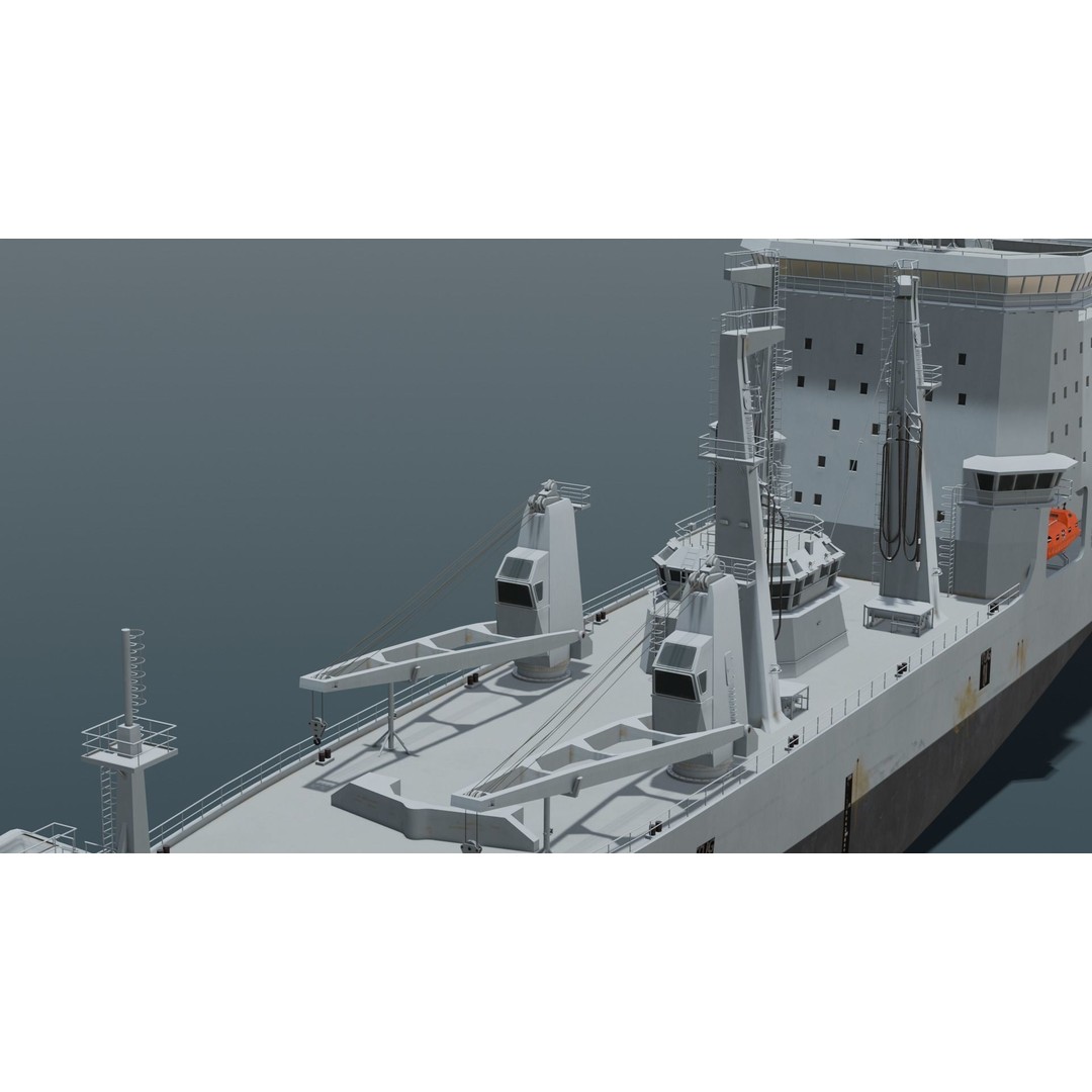 Ship 3D Model – Low Poly Digital Asset with PBR Textures - View 19