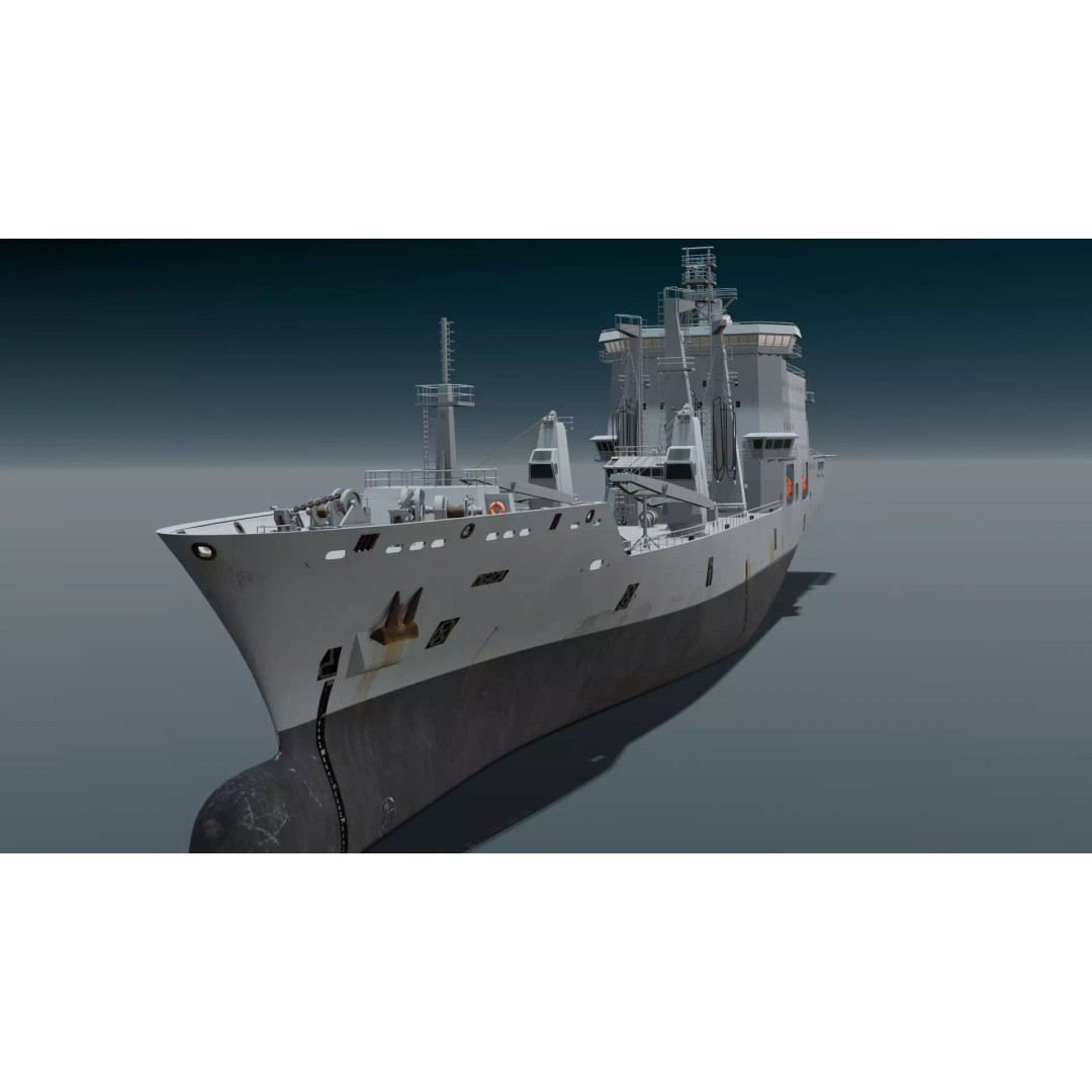 Ship 3D Model – Low Poly Digital Asset with PBR Textures - View 2