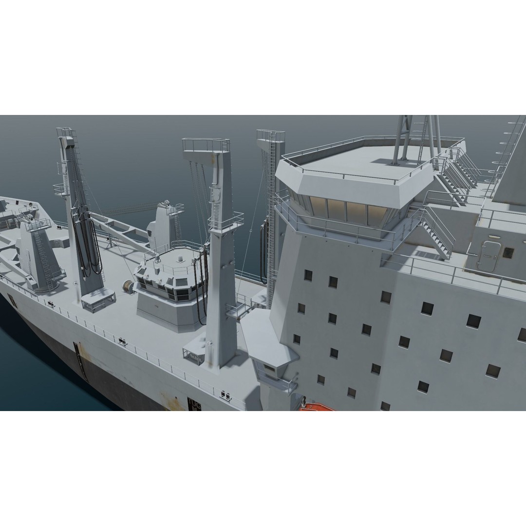 Ship 3D Model – Low Poly Digital Asset with PBR Textures - View 20