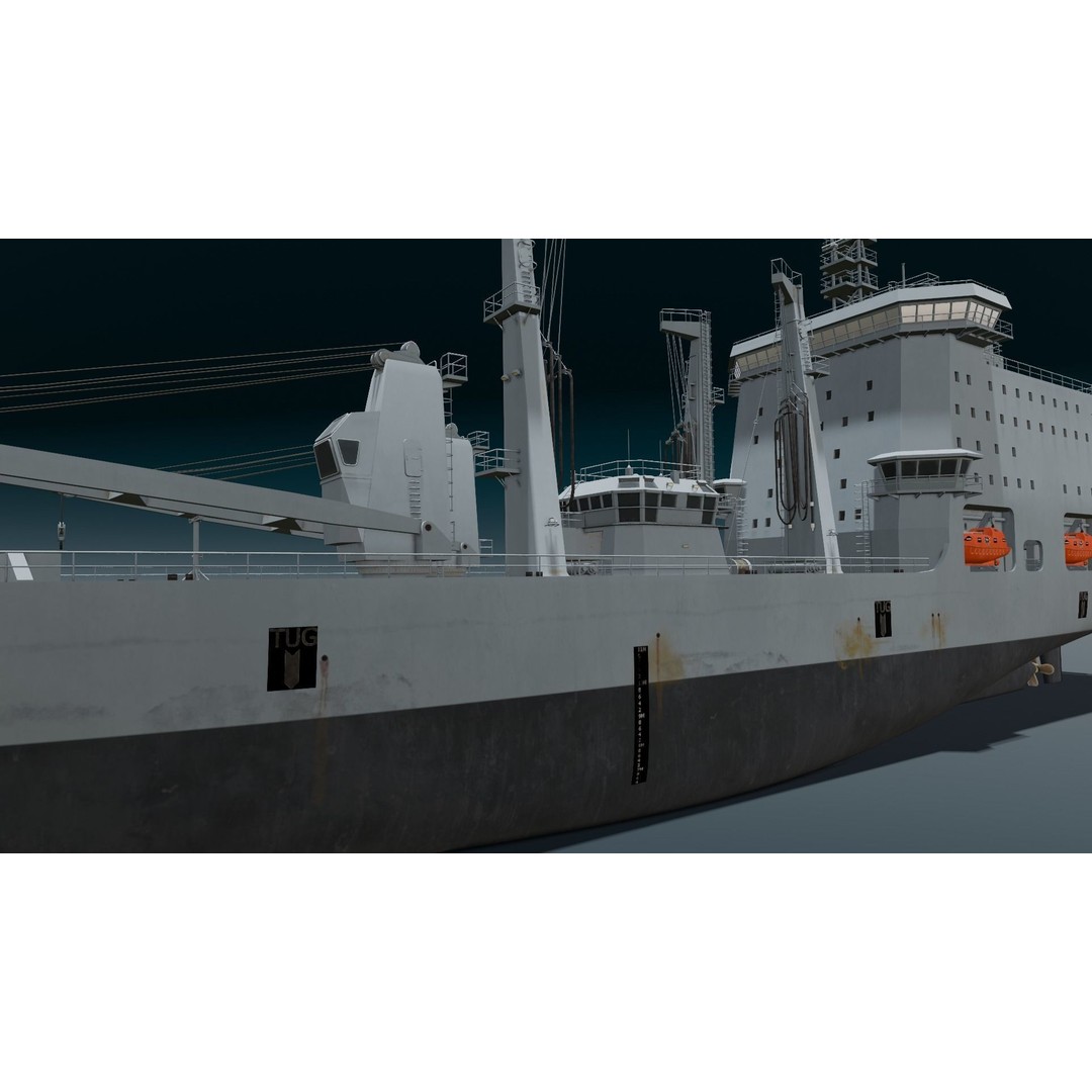 Ship 3D Model – Low Poly Digital Asset with PBR Textures - View 22