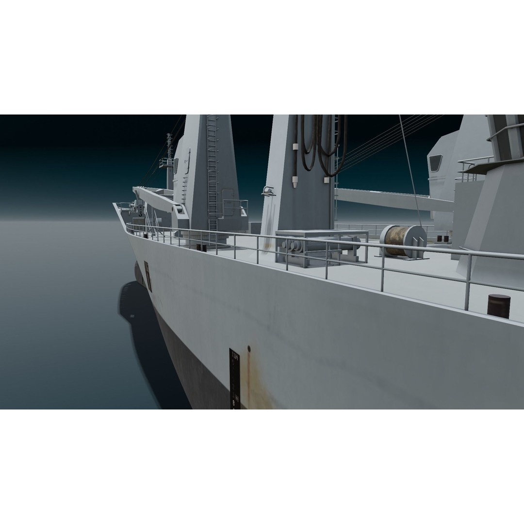Ship 3D Model – Low Poly Digital Asset with PBR Textures - View 5