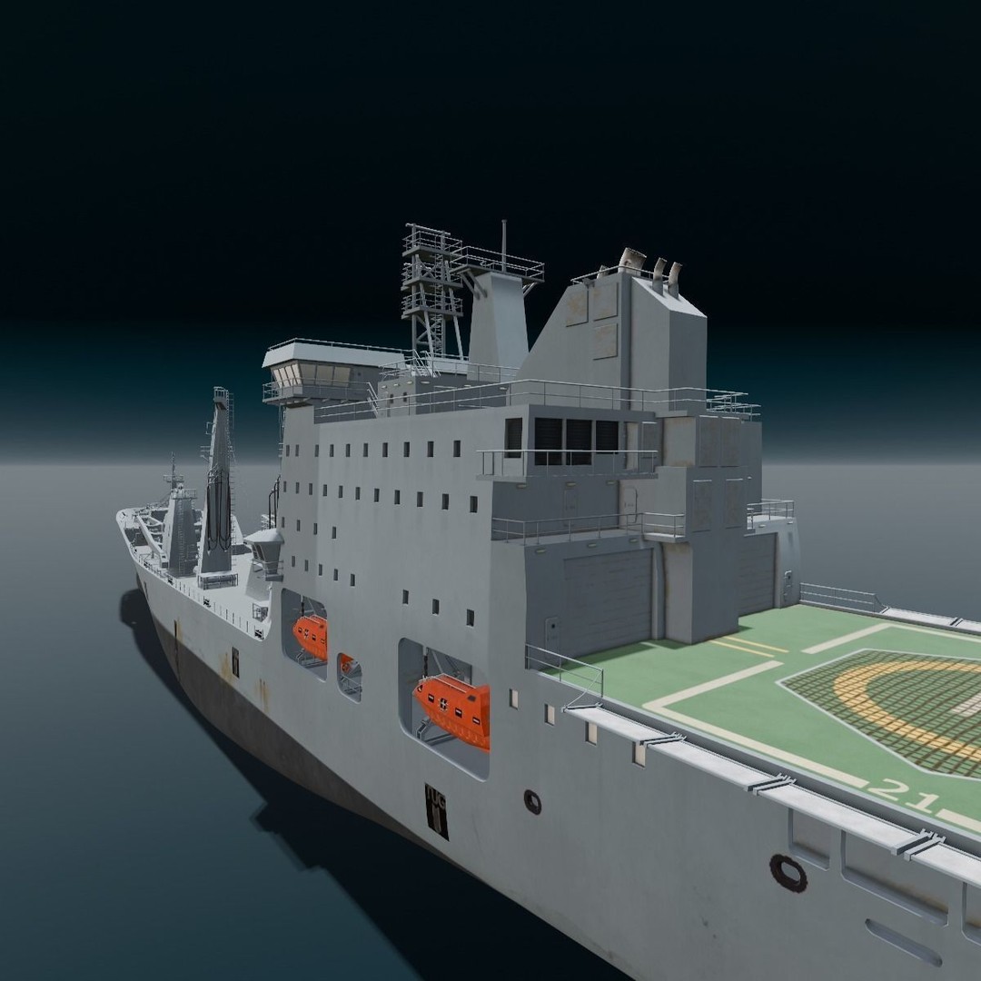 Ship 3D Model – Low Poly Digital Asset with PBR Textures - View 7