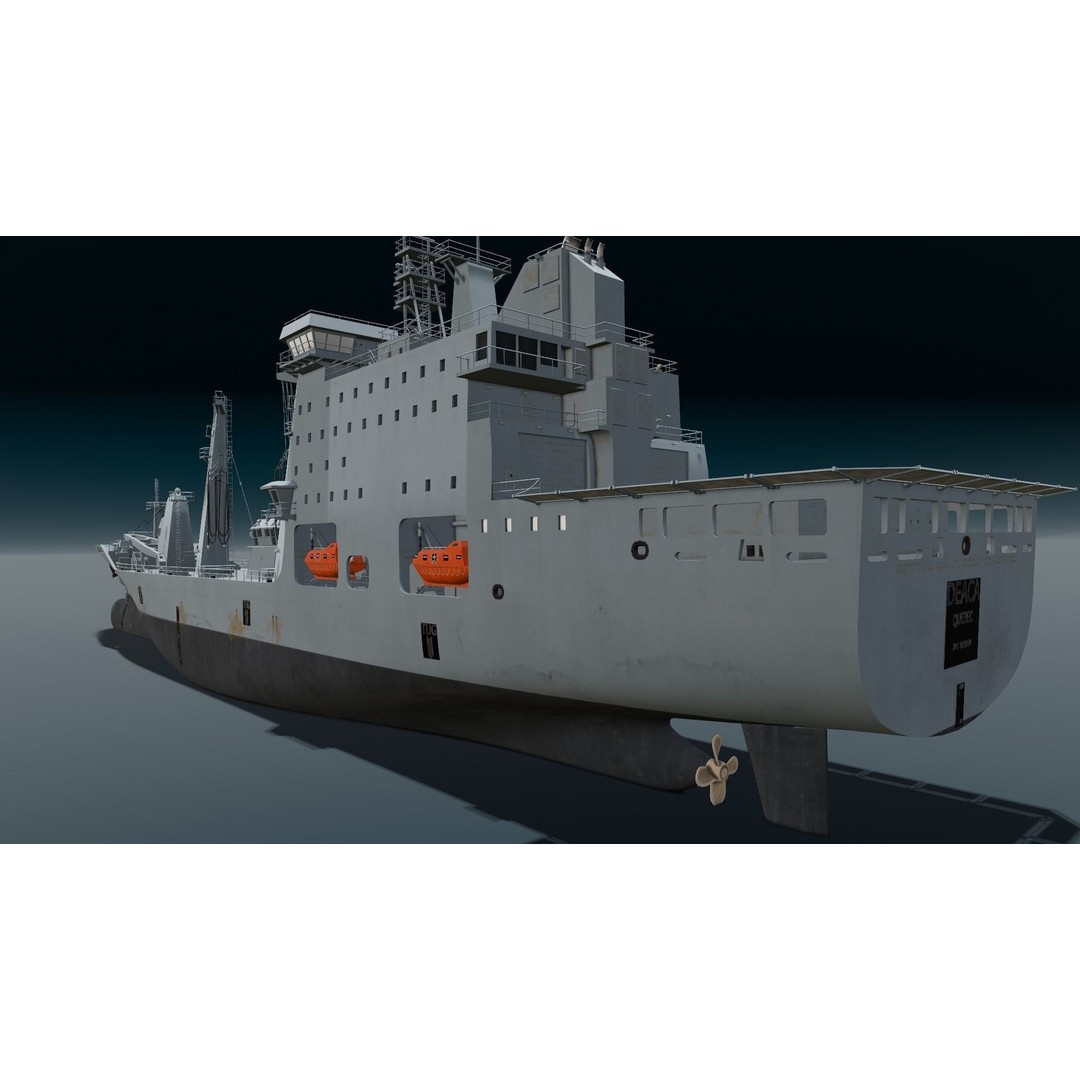 Ship 3D Model – Low Poly Digital Asset with PBR Textures - View 9