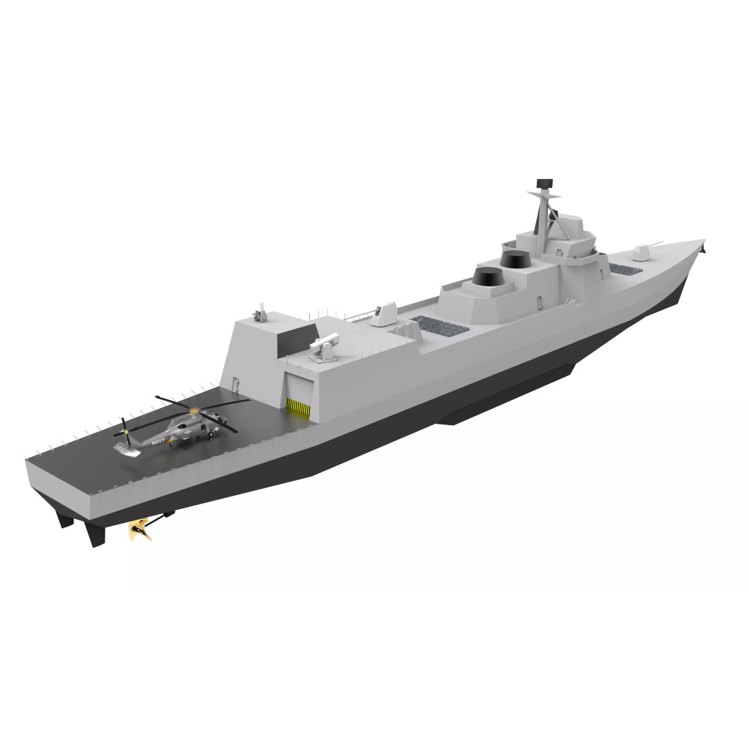 Destroyer Ship 3D Model – Low Poly Military Watercraft, FBX, Blender