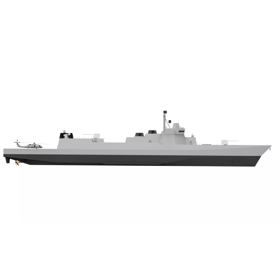 Destroyer Ship 3D Model – Low Poly Military Watercraft, FBX, Blender - View 5
