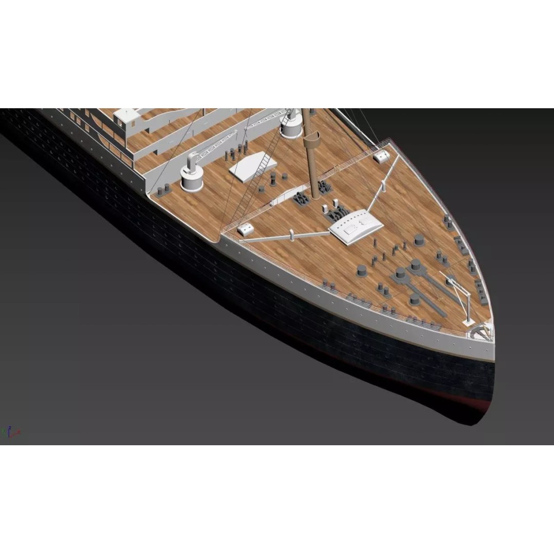 RMS Titanic 3D Model – Highly Detailed Historical Replica, FBX, OBJ - View 10