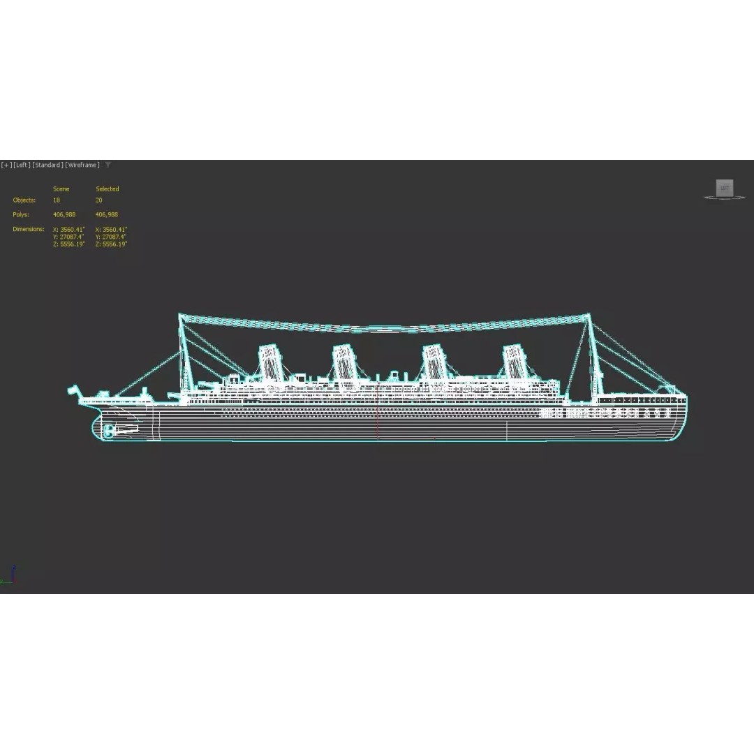 RMS Titanic 3D Model – Highly Detailed Historical Replica, FBX, OBJ - View 6