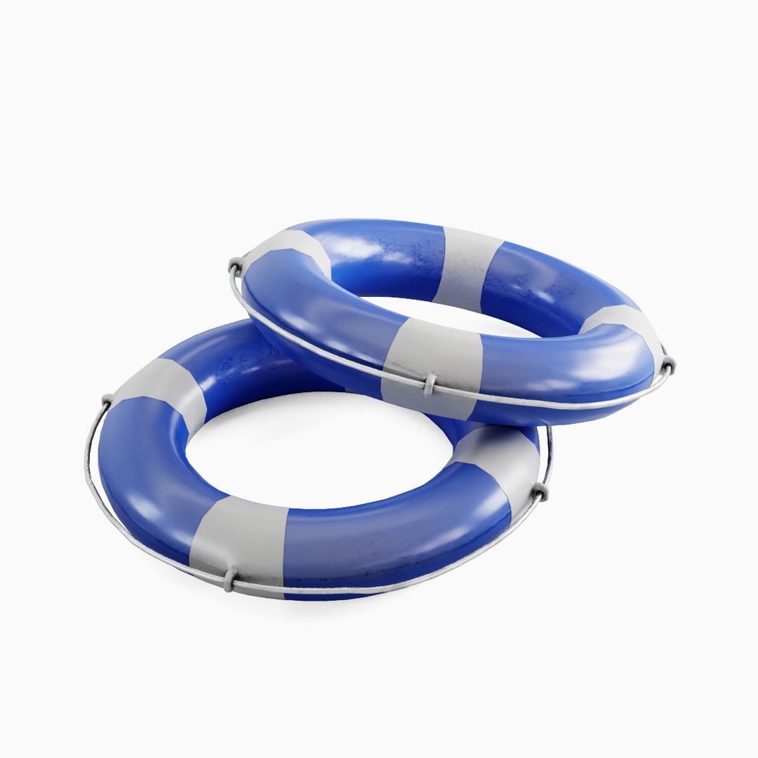Lifebuoy 3D Model – Low Poly Game Asset, PBR Textures, FBX - View 32