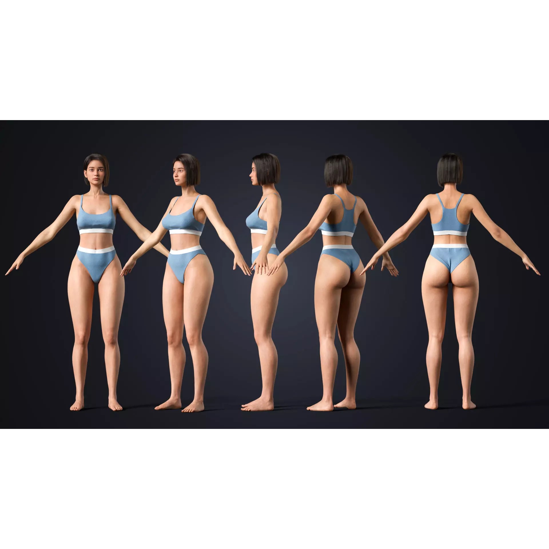 Natalia - Cinematic Realistic 3D Character Model - View 3