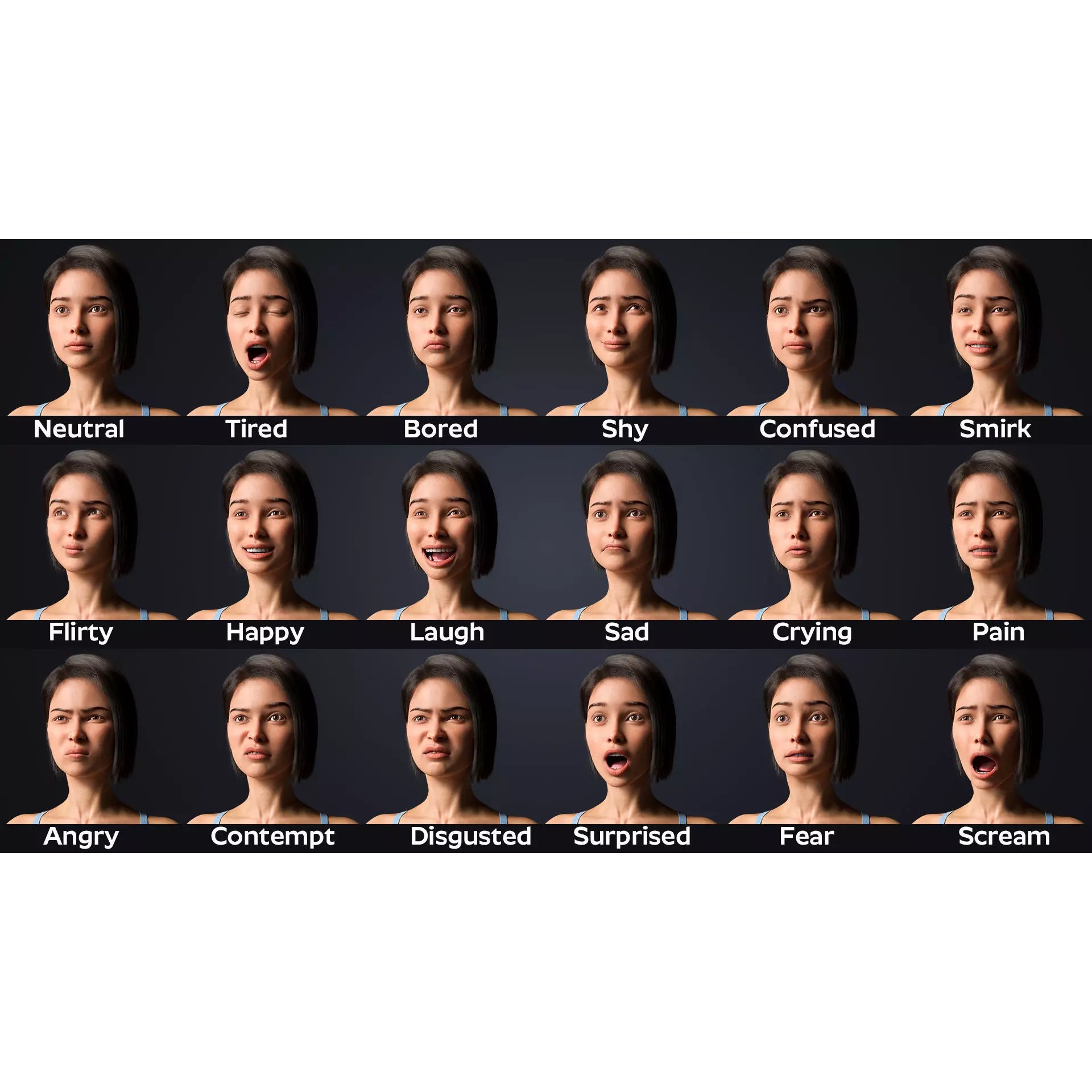 Natalia - Cinematic Realistic 3D Character Model - View 8