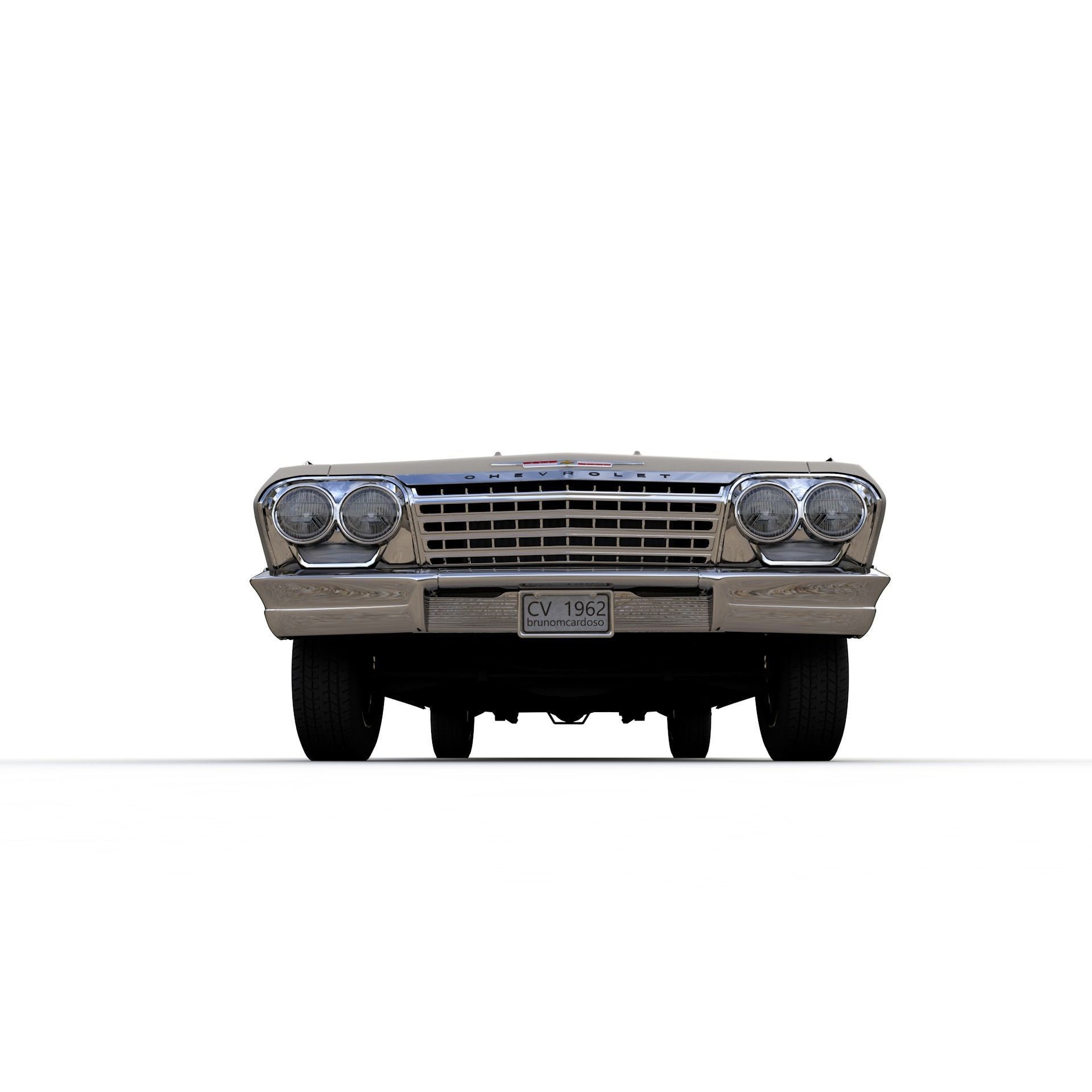 Chevy Impala SS Convertible 1962 - High Detailed 3D Model - View 20
