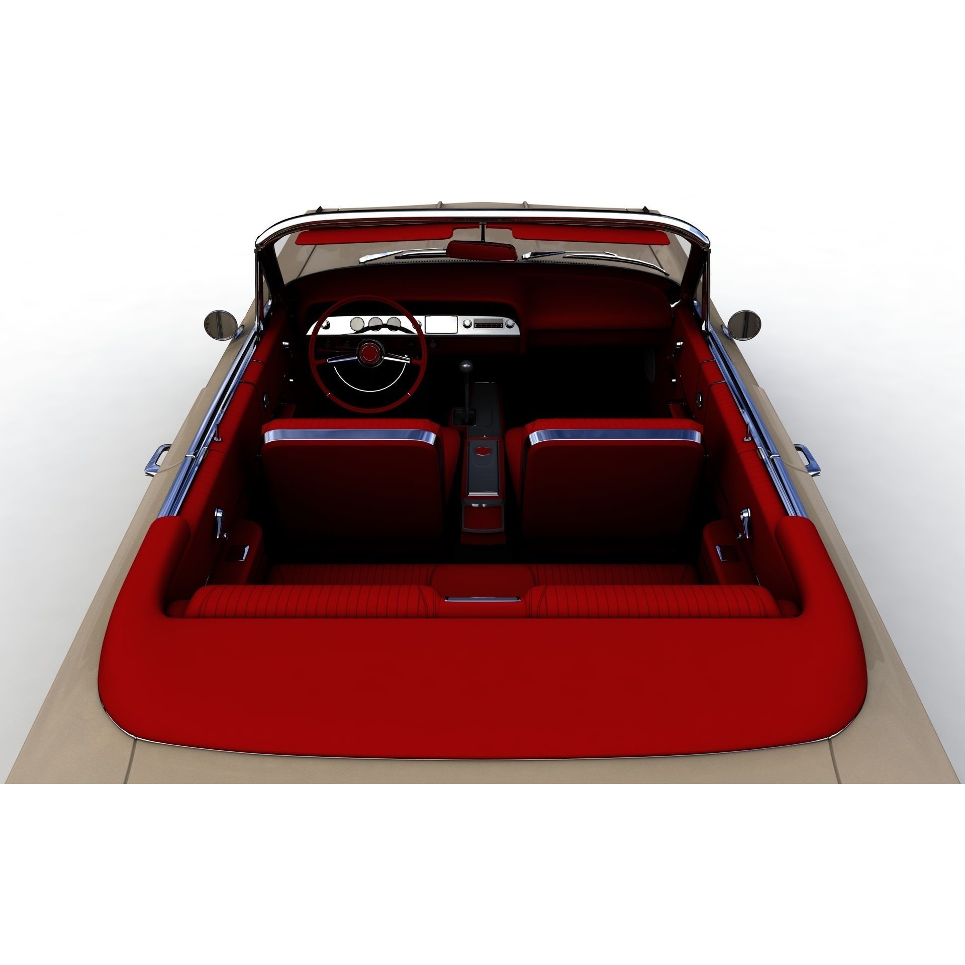 Chevy Impala SS Convertible 1962 - High Detailed 3D Model - View 22