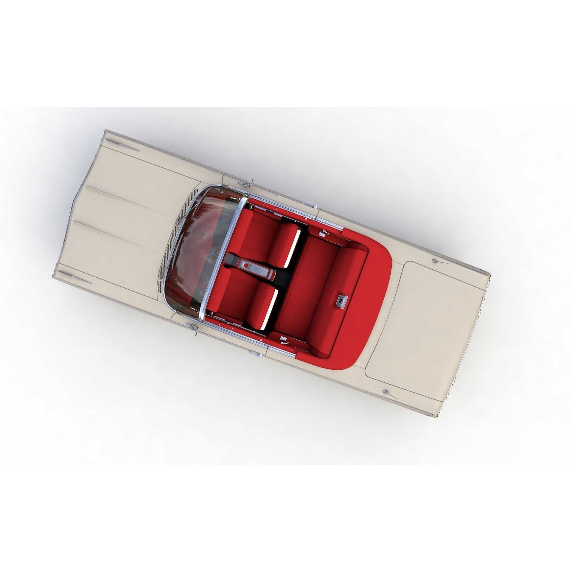 Chevy Impala SS Convertible 1962 - High Detailed 3D Model - View 6