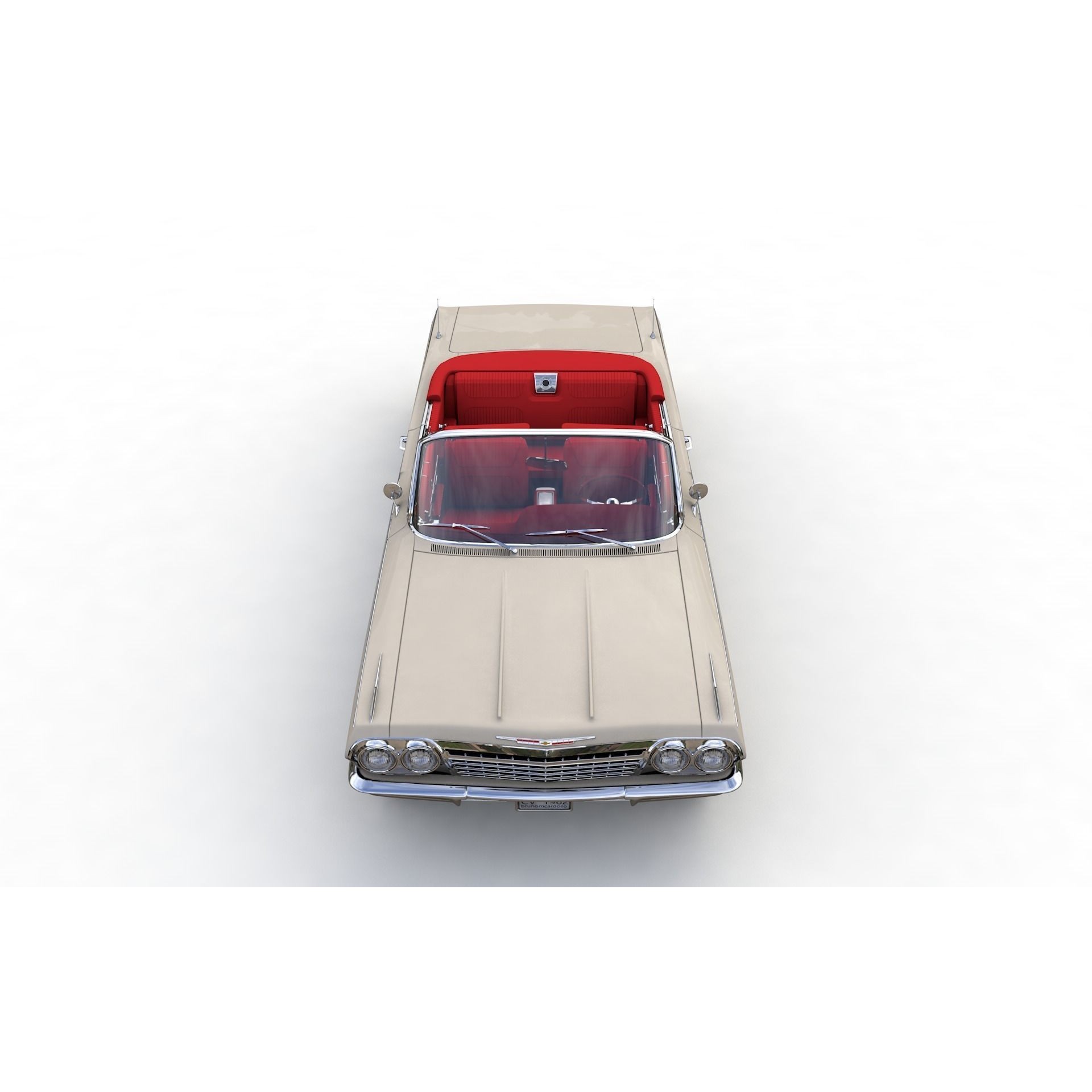 Chevy Impala SS Convertible 1962 - High Detailed 3D Model - View 8