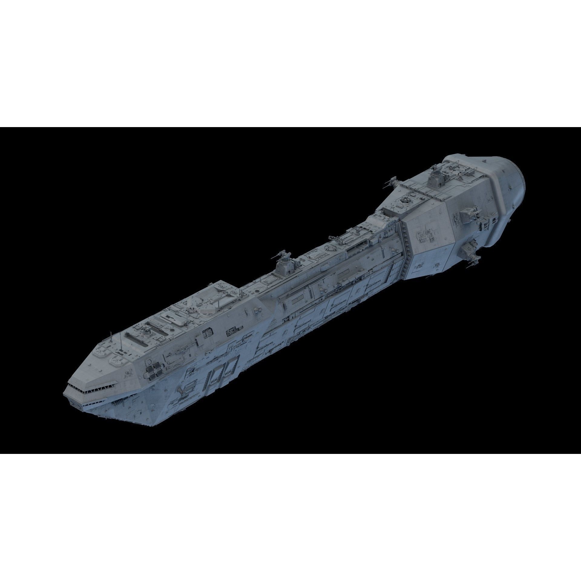 Lancer Spaceship - Game-Ready 3D Model - View 10