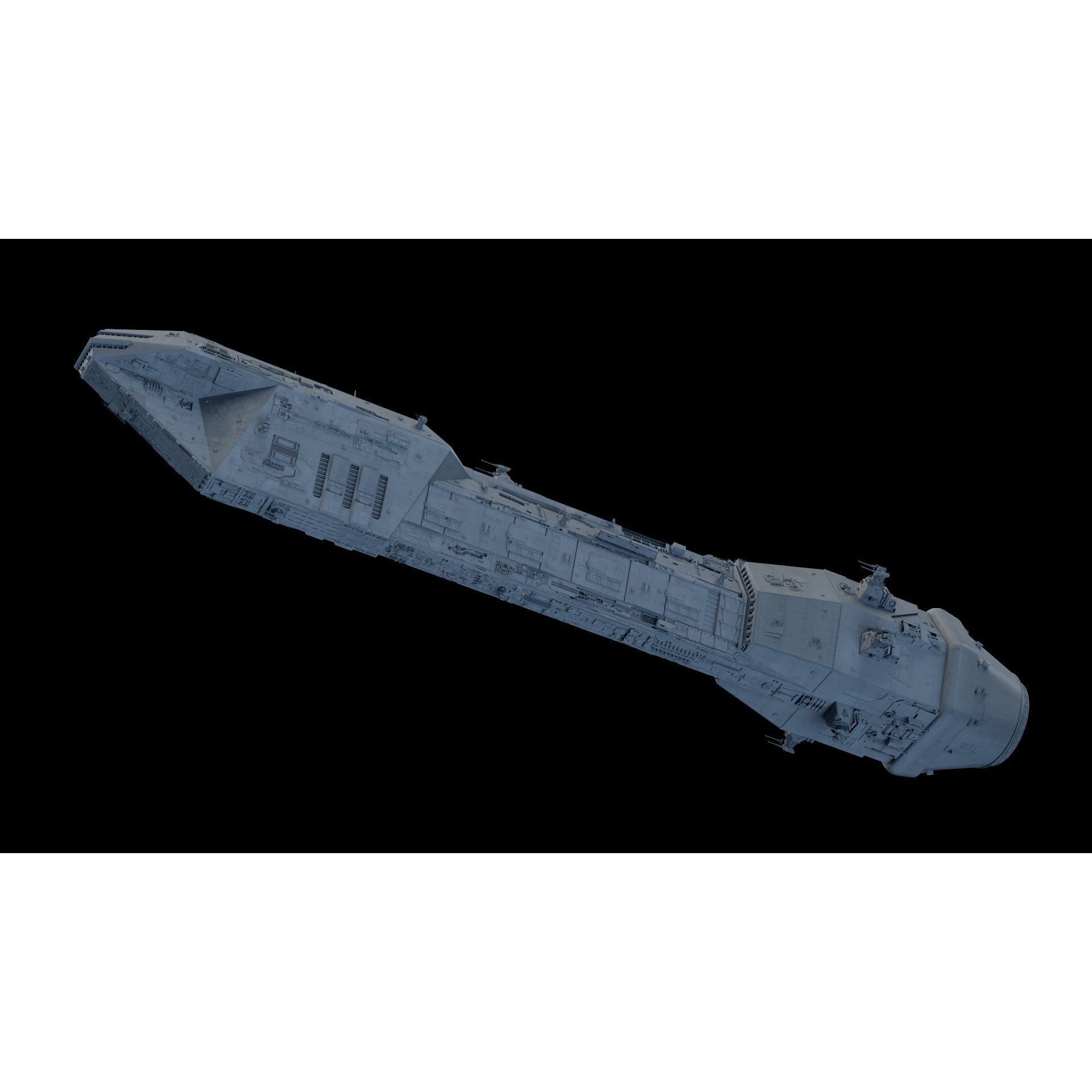 Lancer Spaceship - Game-Ready 3D Model - View 11