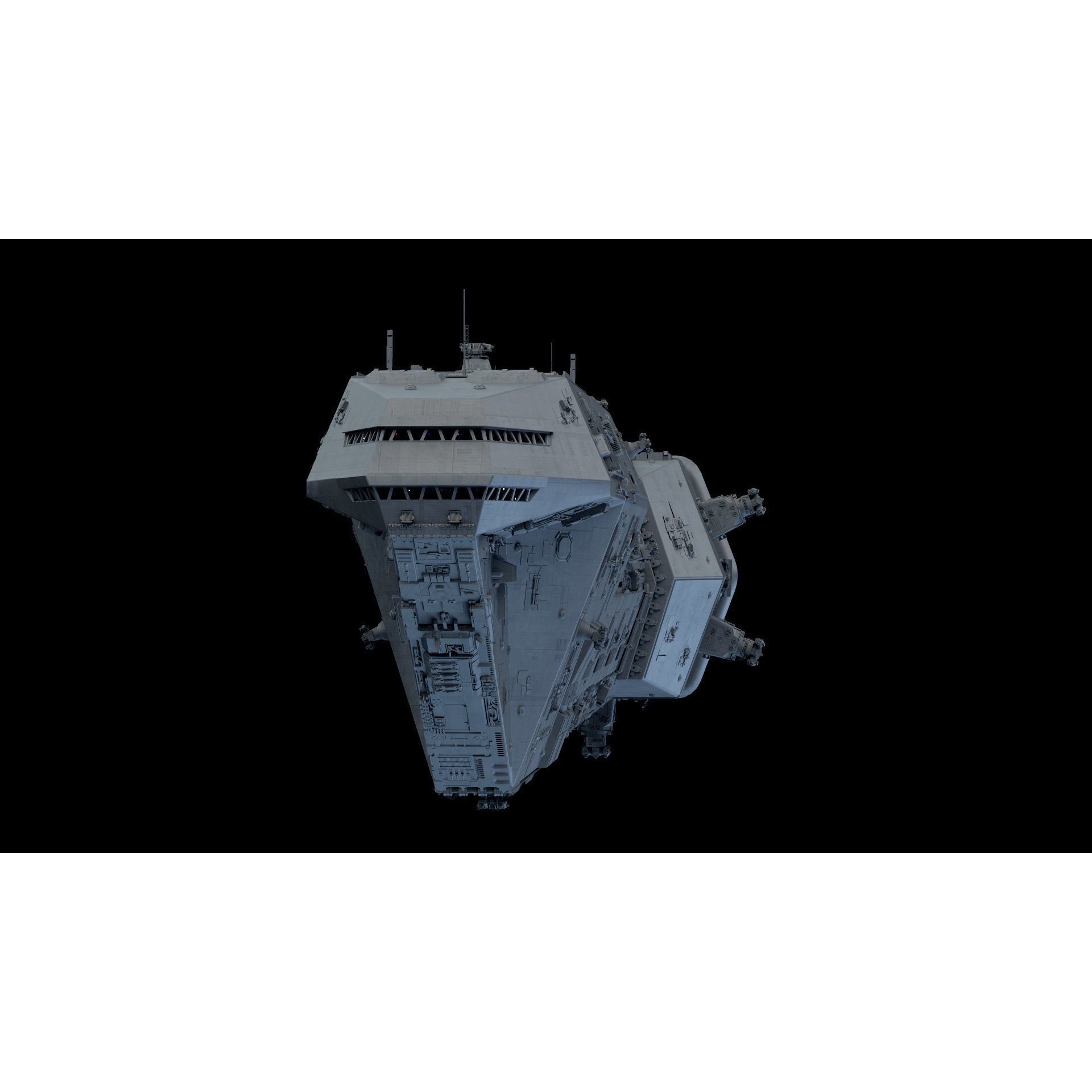Lancer Spaceship - Game-Ready 3D Model - View 12