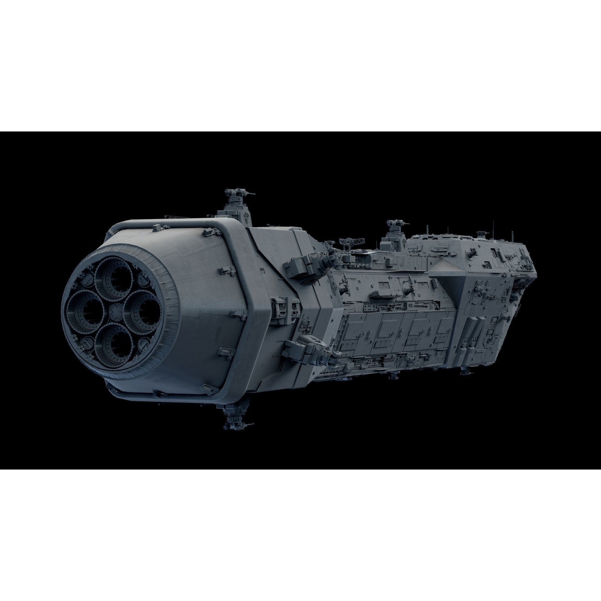 Lancer Spaceship - Game-Ready 3D Model - View 13