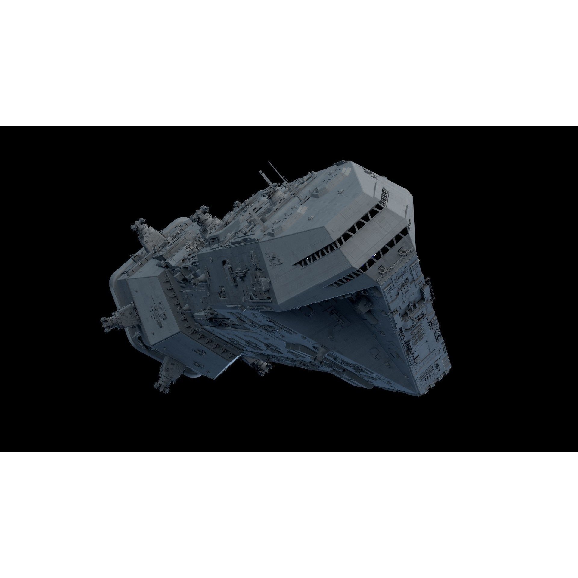Lancer Spaceship - Game-Ready 3D Model - View 14