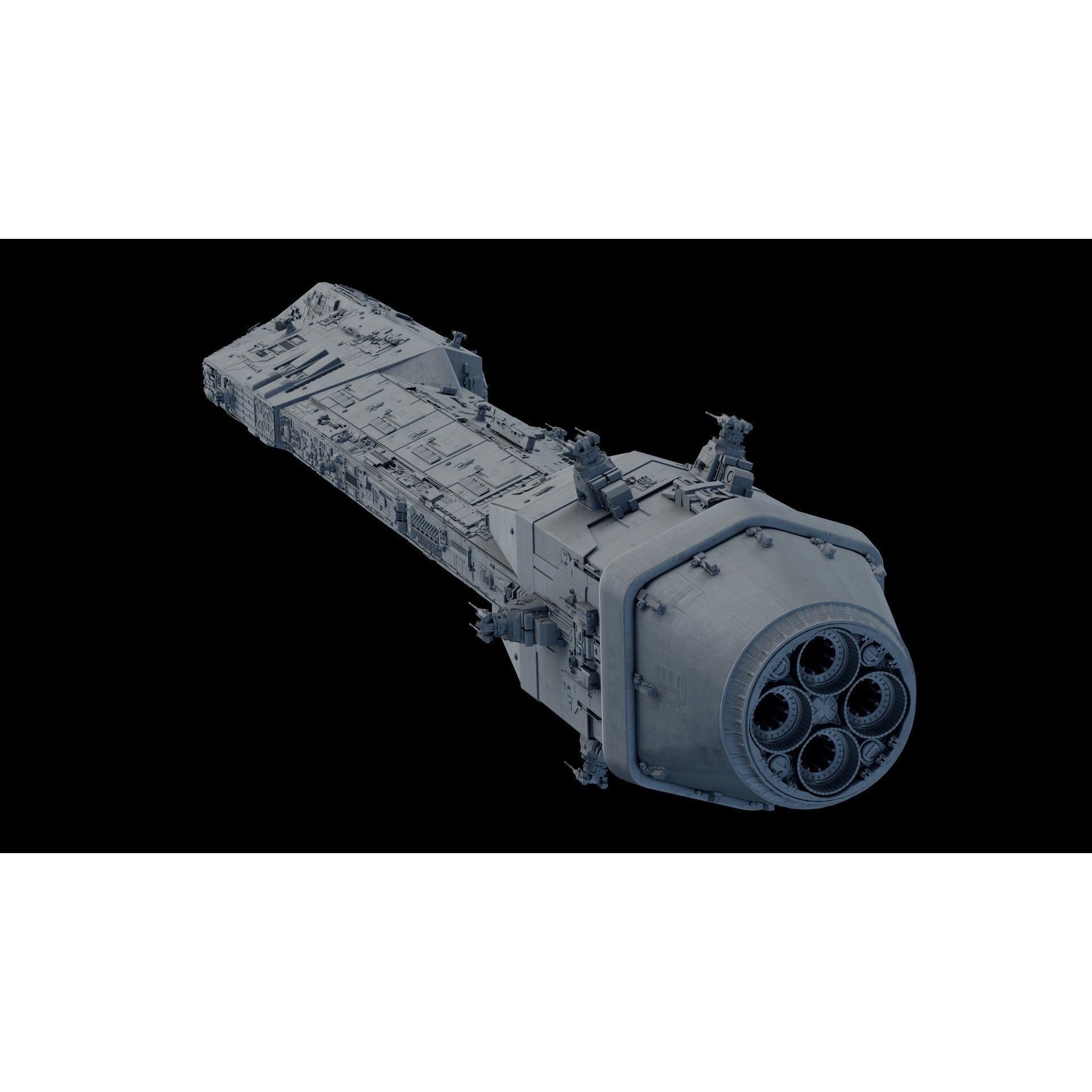 Lancer Spaceship - Game-Ready 3D Model - View 15