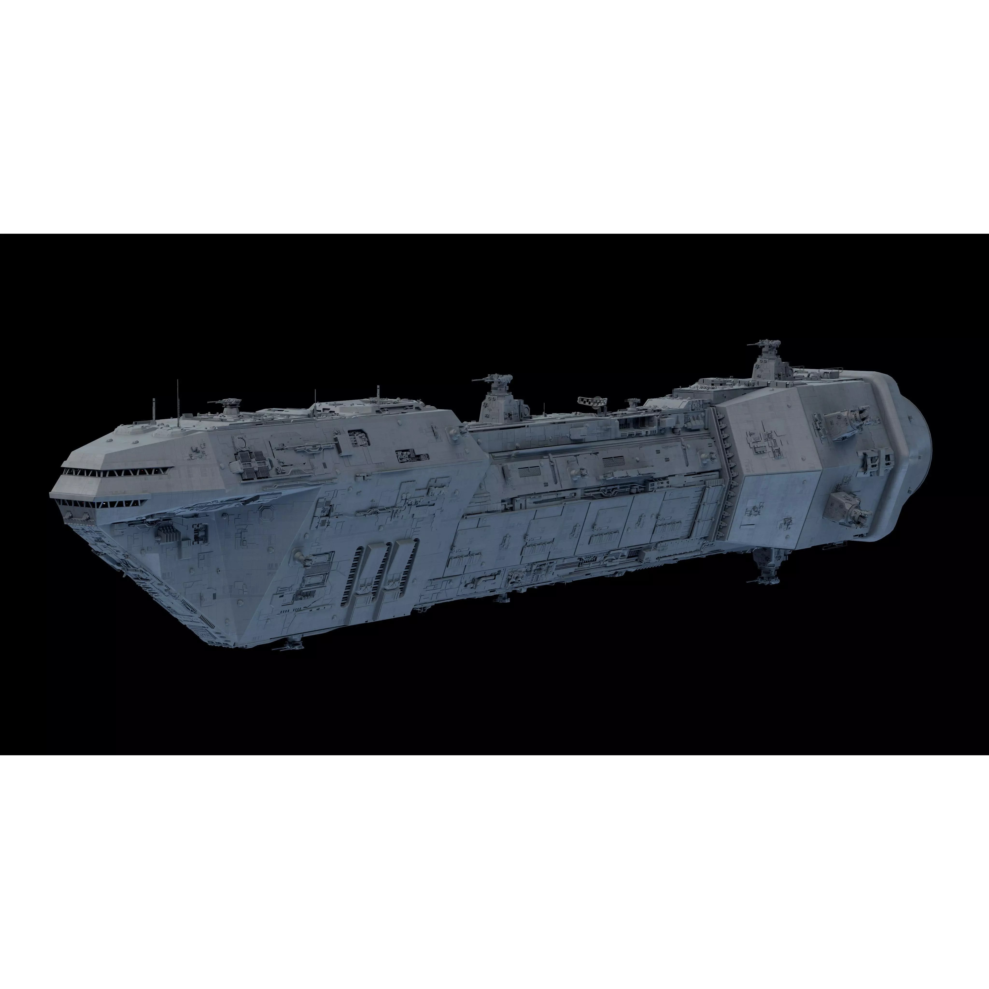 Lancer Spaceship - Game-Ready 3D Model - View 2