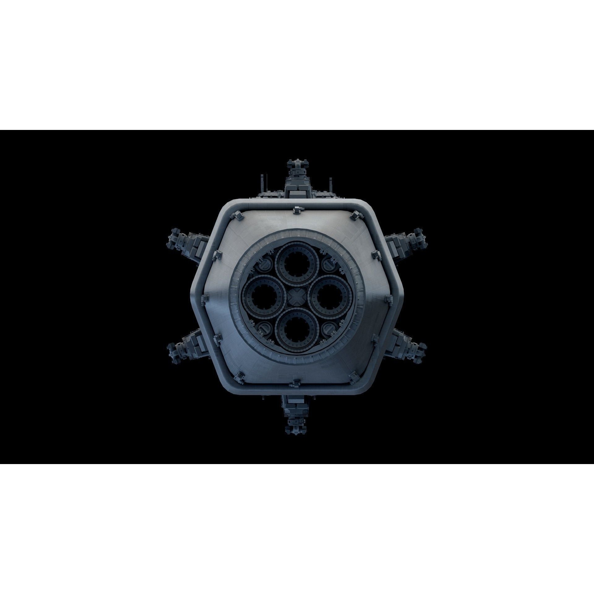 Lancer Spaceship - Game-Ready 3D Model - View 4