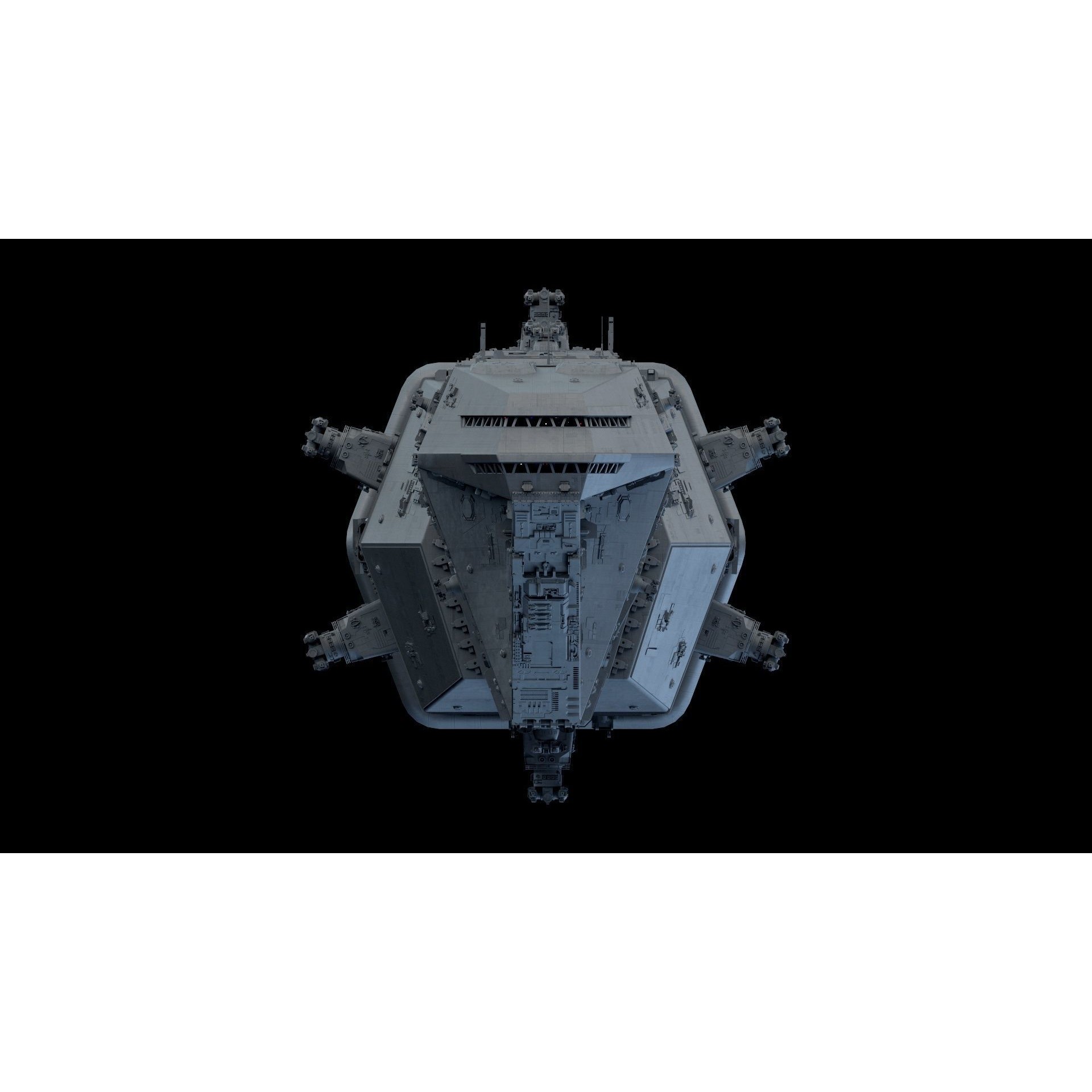Lancer Spaceship - Game-Ready 3D Model - View 5