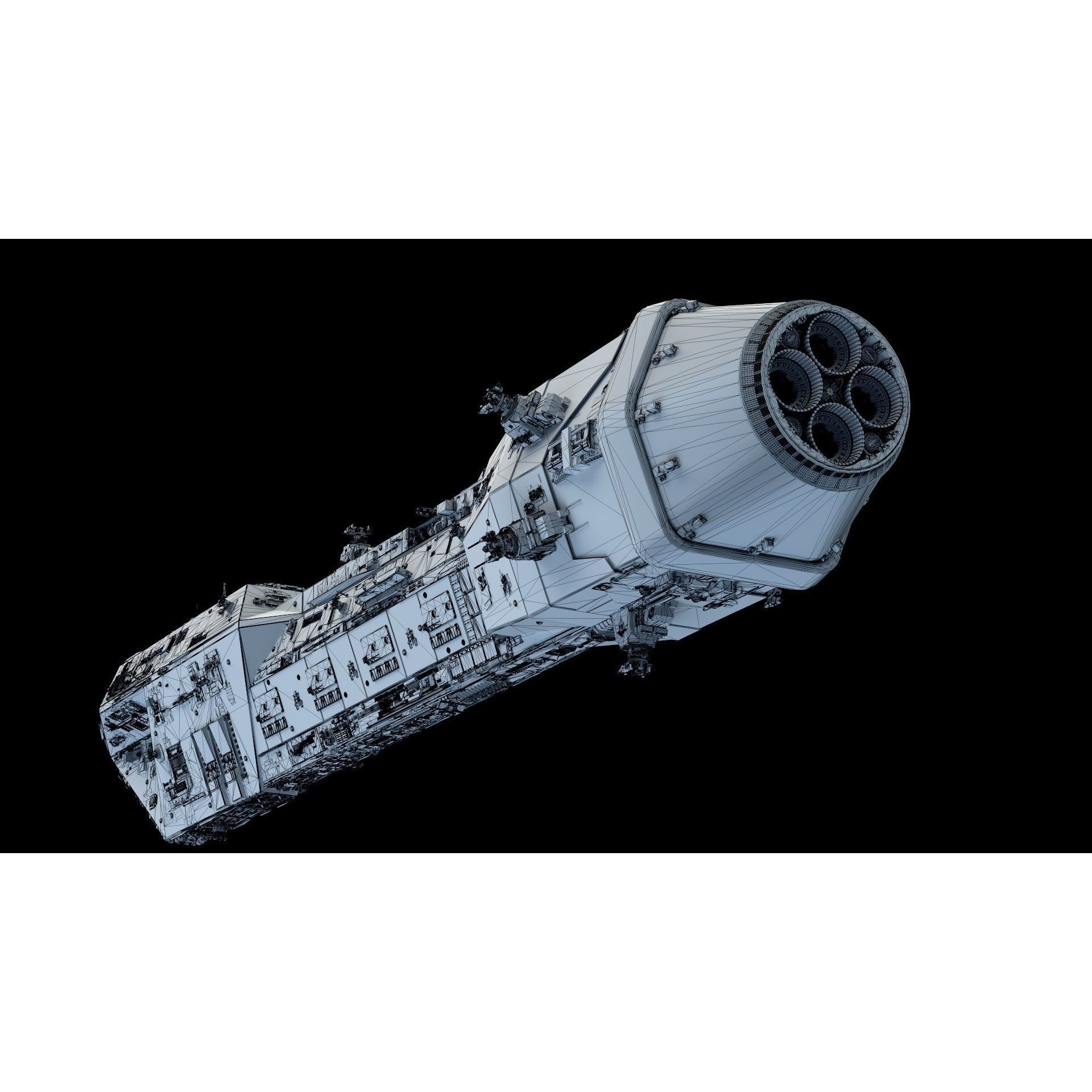 Lancer Spaceship - Game-Ready 3D Model - View 7