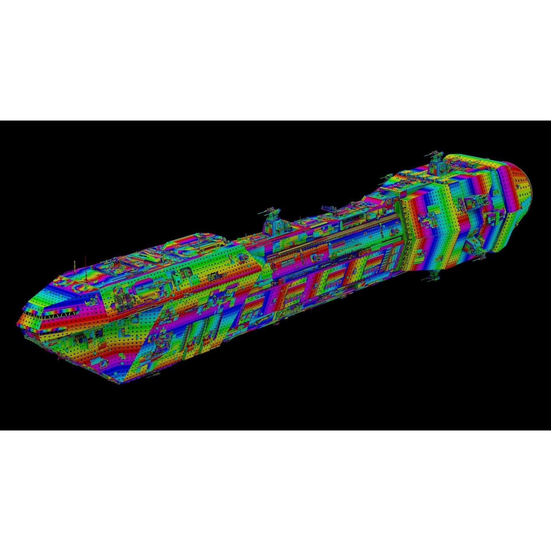 Lancer Spaceship - Game-Ready 3D Model - View 8