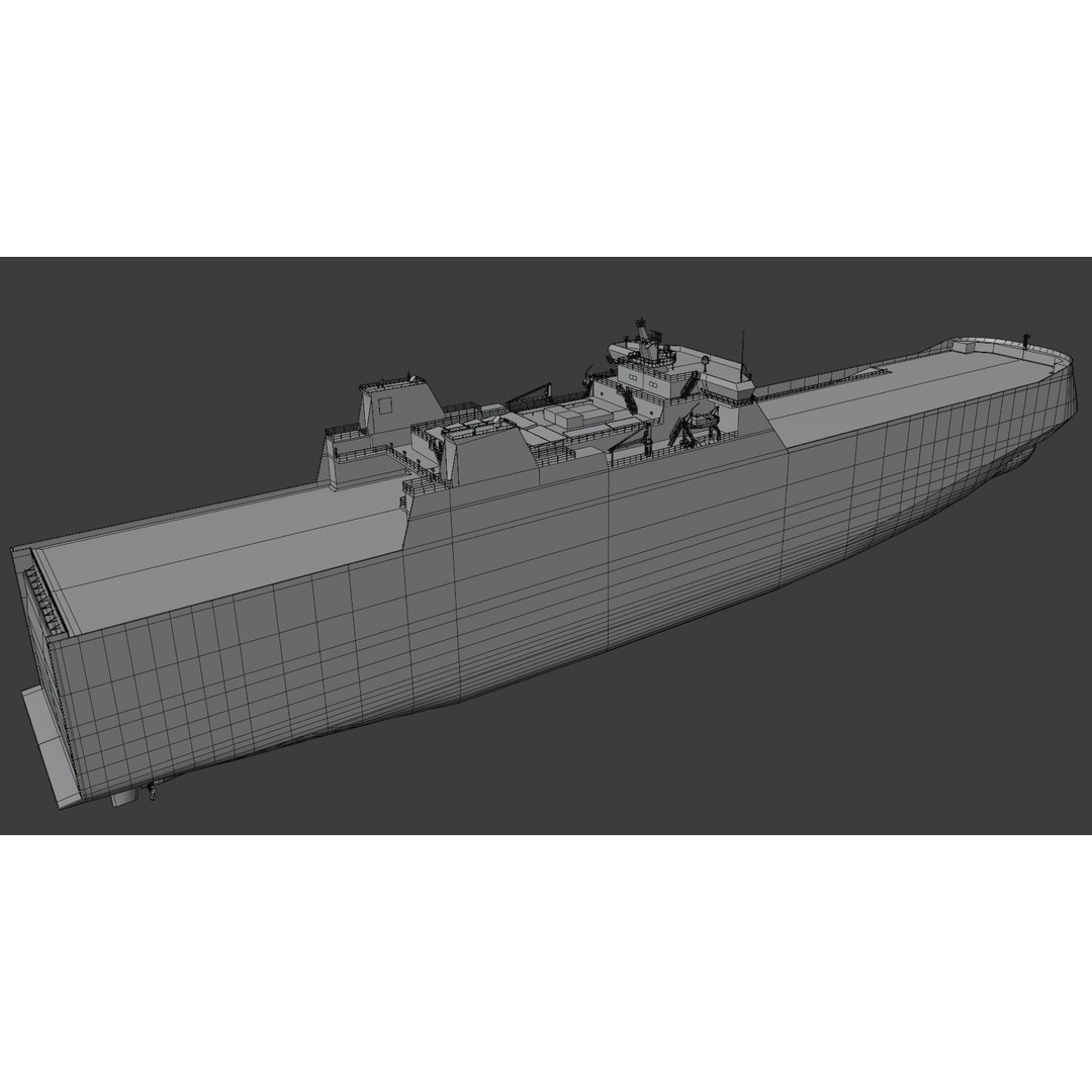 Ro-Ro Cargo Ship 3D Model – Low Poly Vessel for Games and Printing - View 12
