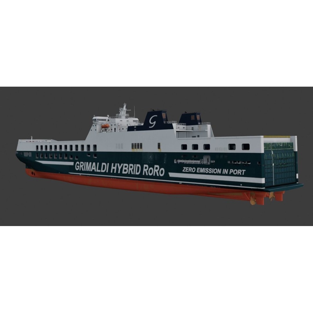 Ro-Ro Cargo Ship 3D Model – Low Poly Vessel for Games and Printing - View 18