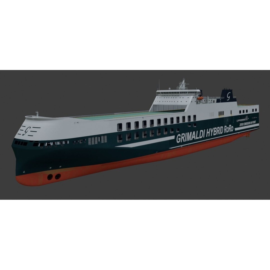 Ro-Ro Cargo Ship 3D Model – Low Poly Vessel for Games and Printing - View 19