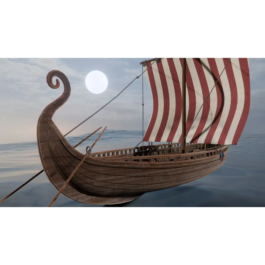 Ship 3D Model – Low Poly Maritime Asset, PBR Textures, FBX - View 2