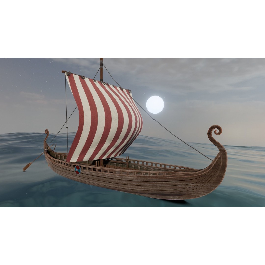 Ship 3D Model – Low Poly Maritime Asset, PBR Textures, FBX - View 3