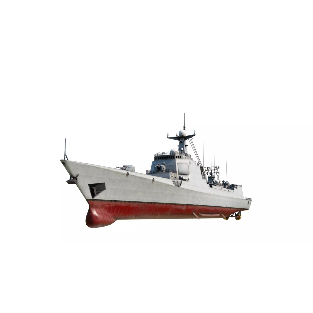 Type 052C Destroyer 3D Model – Low Poly Military Watercraft, FBX - View 2