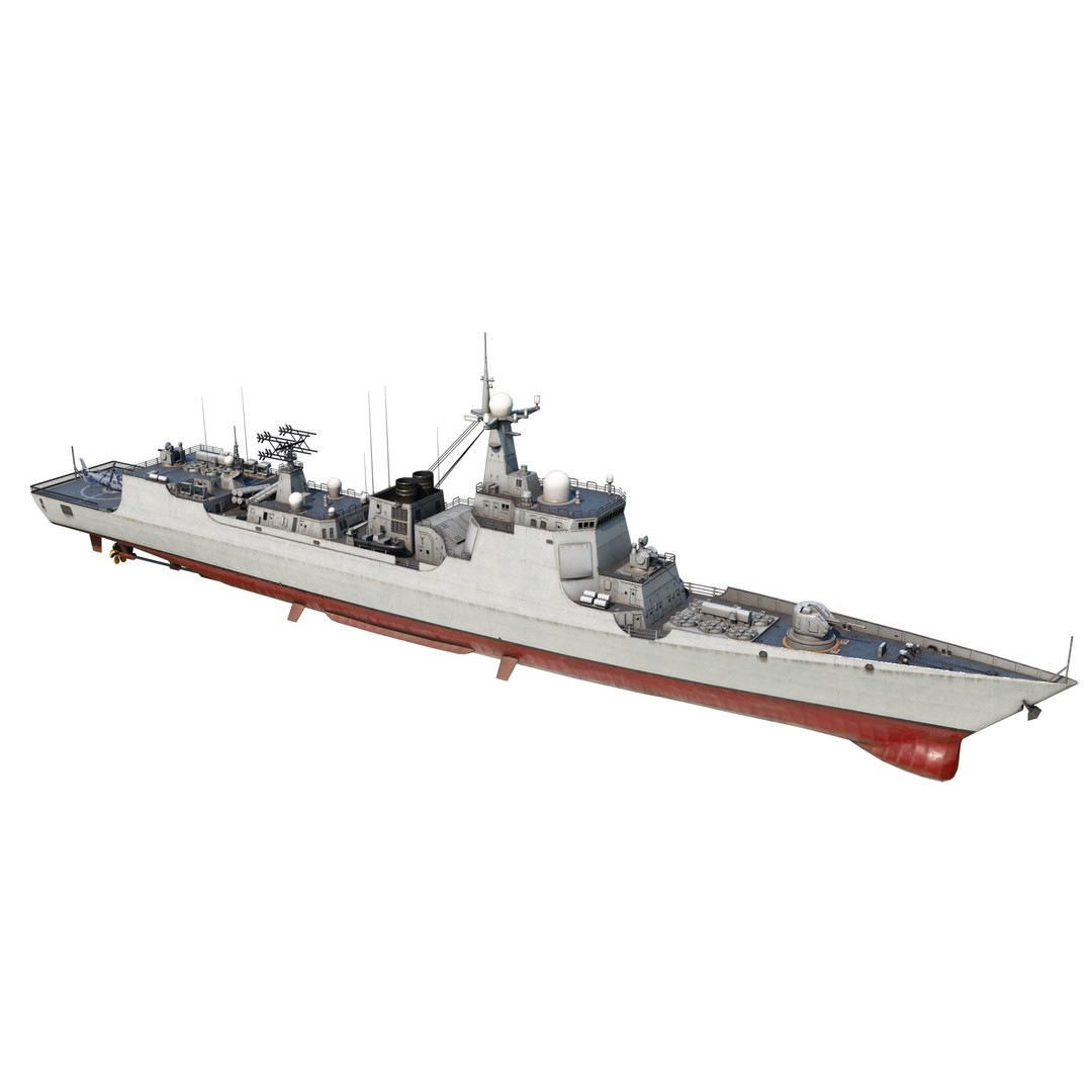 Type 052C Destroyer 3D Model – Low Poly Military Watercraft, FBX - View 5