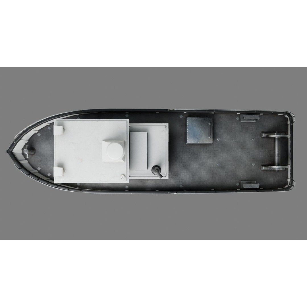 Lowpoly Fishing Boat 3D Model – Low Poly Watercraft, PBR Textures - View 13