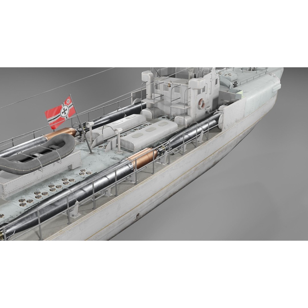 Schnellboot S38 3D Model – Low Poly Military Watercraft, FBX, Blender - View 23