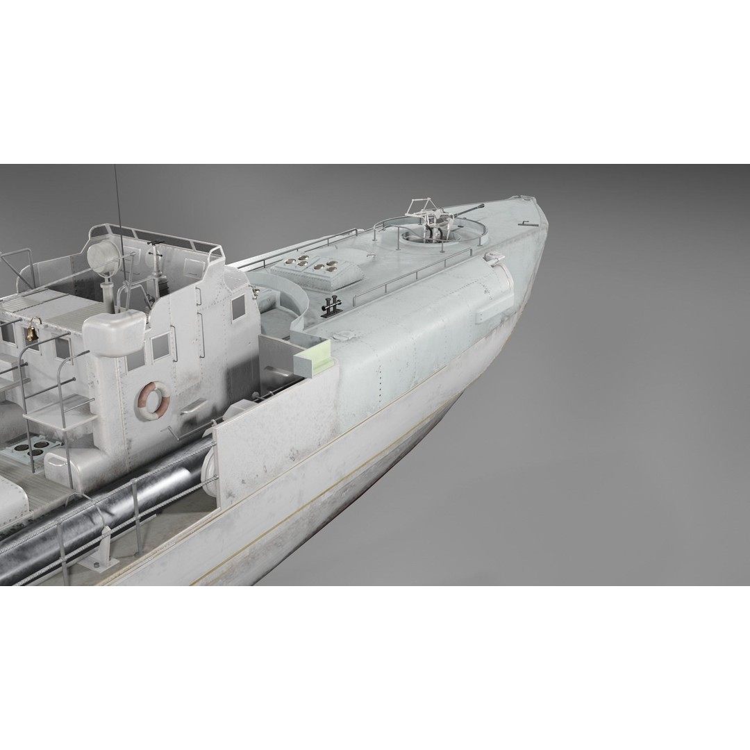 Schnellboot S38 3D Model – Low Poly Military Watercraft, FBX, Blender - View 24