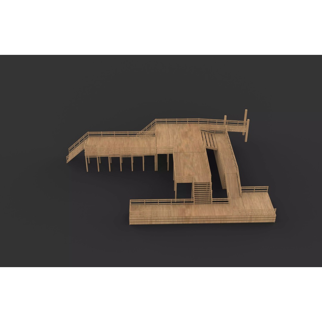 Modular Dockyard 3D Model – PBR Textures, Game Ready, FBX, OBJ - View 10