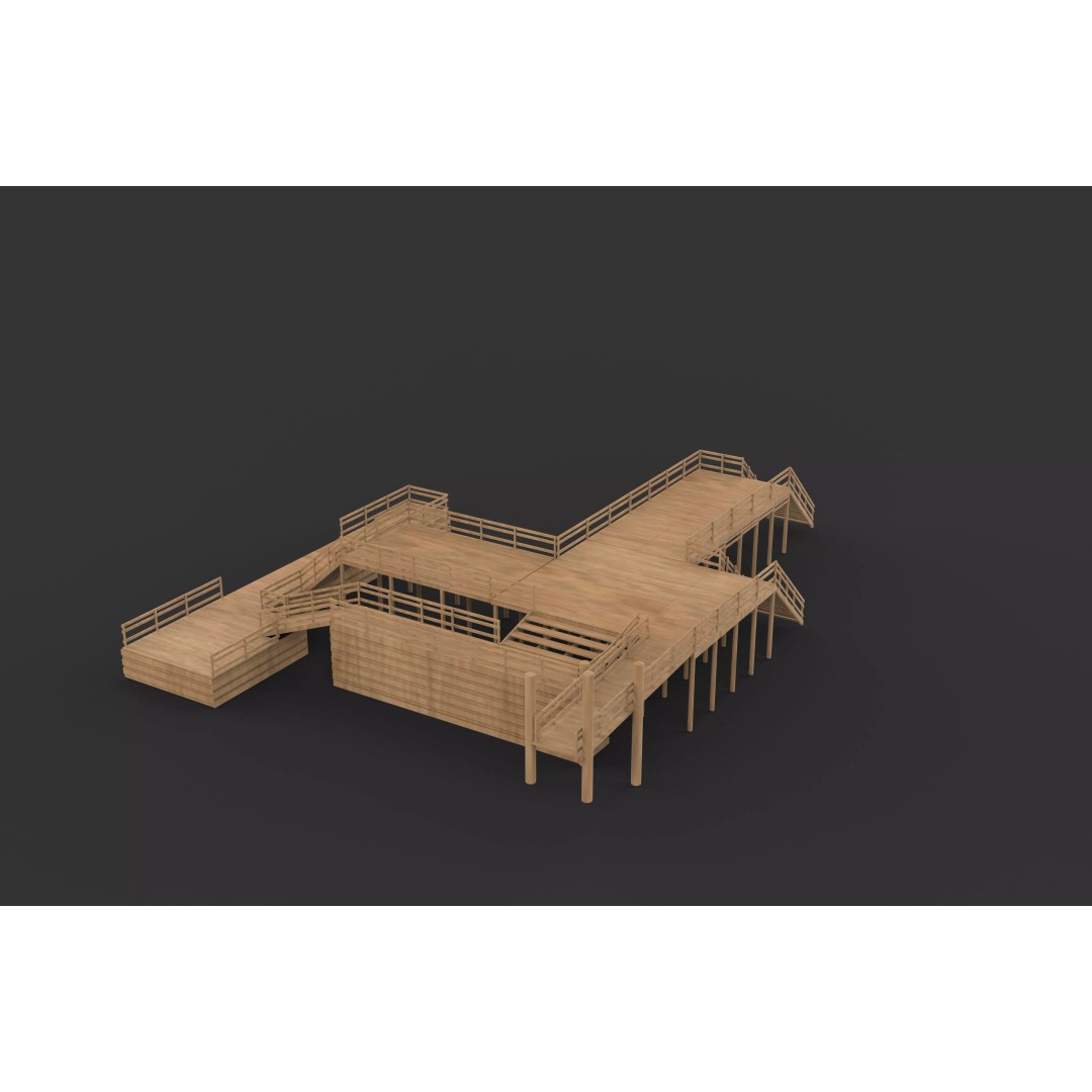 Modular Dockyard 3D Model – PBR Textures, Game Ready, FBX, OBJ - View 11