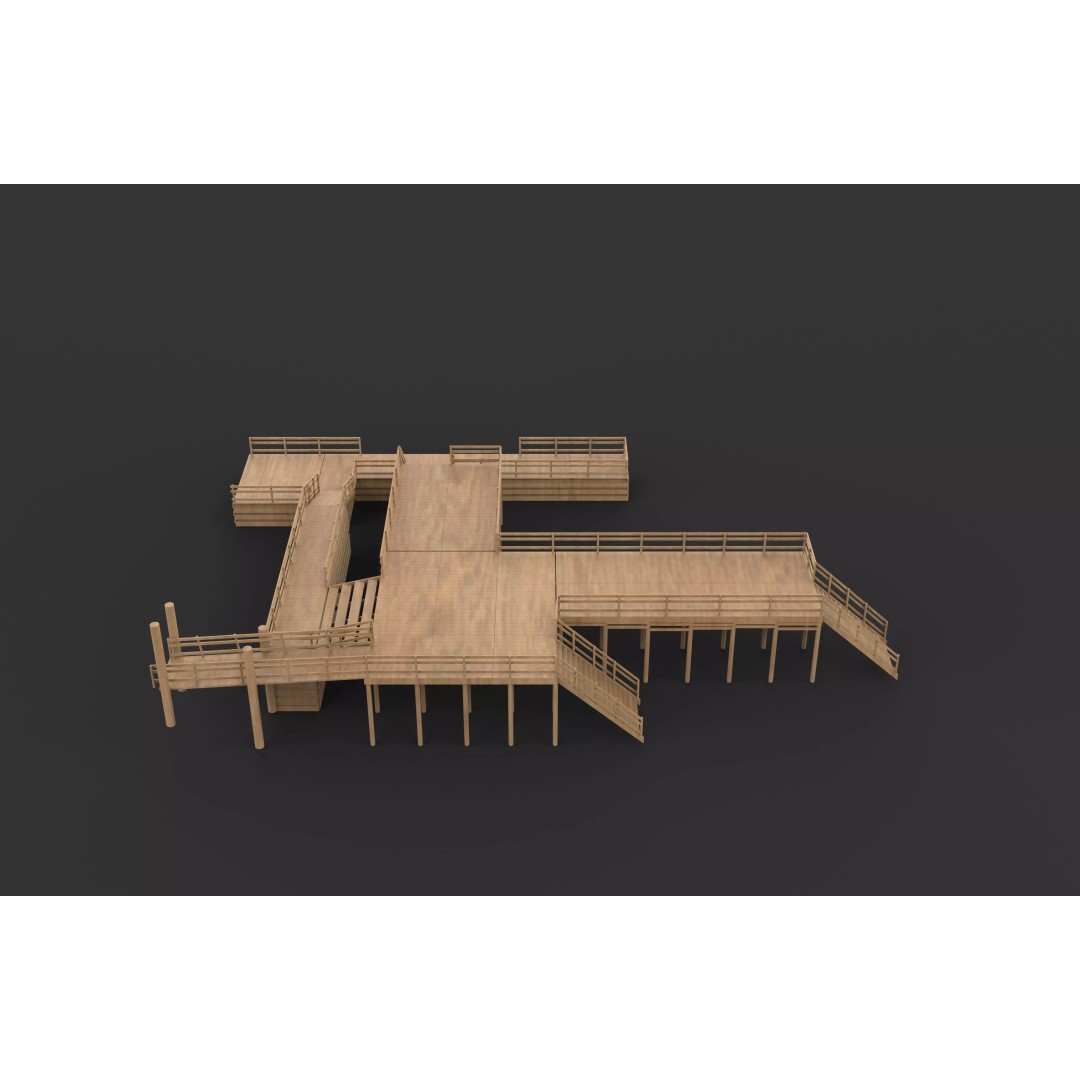 Modular Dockyard 3D Model – PBR Textures, Game Ready, FBX, OBJ - View 13