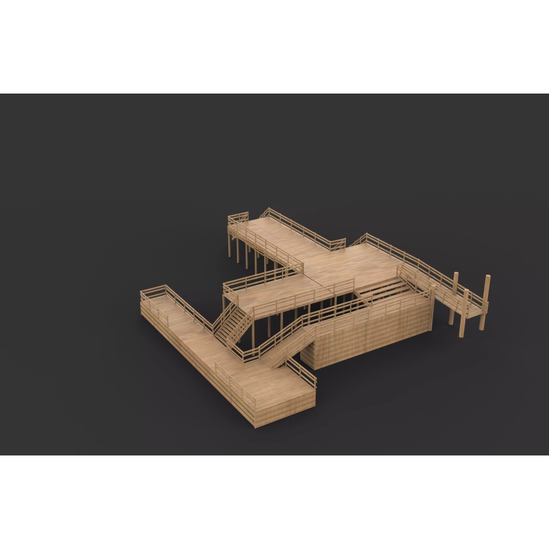 Modular Dockyard 3D Model – PBR Textures, Game Ready, FBX, OBJ - View 14