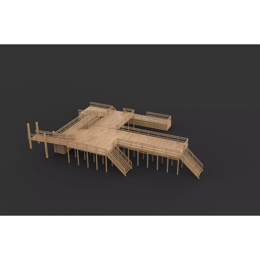 Modular Dockyard 3D Model – PBR Textures, Game Ready, FBX, OBJ - View 15