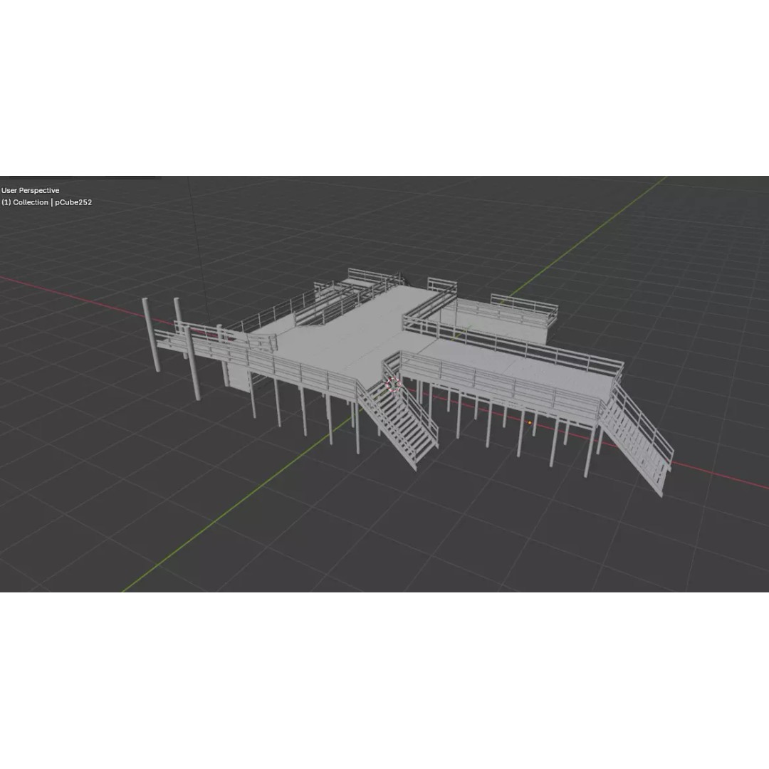Modular Dockyard 3D Model – PBR Textures, Game Ready, FBX, OBJ - View 19