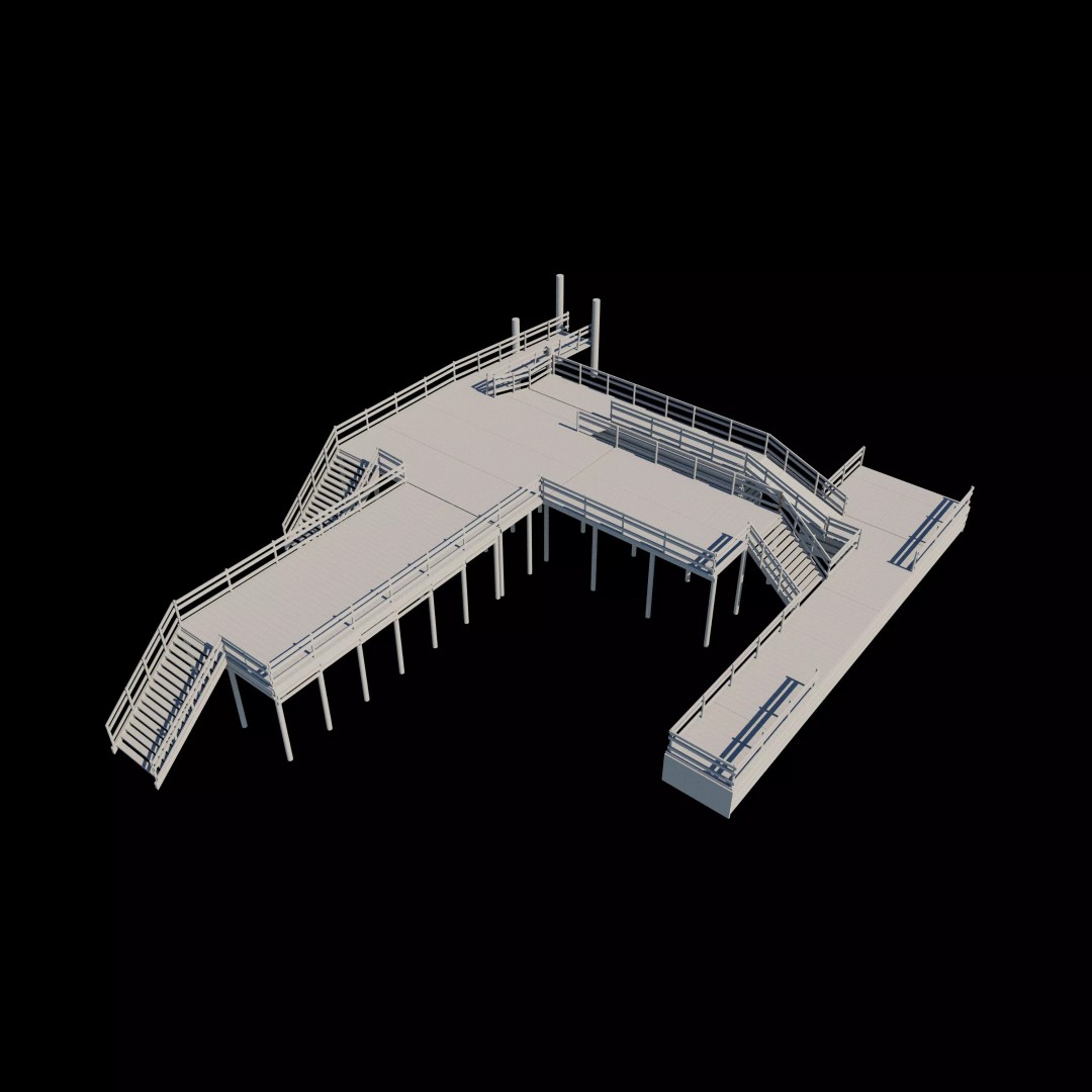 Modular Dockyard 3D Model – PBR Textures, Game Ready, FBX, OBJ - View 20