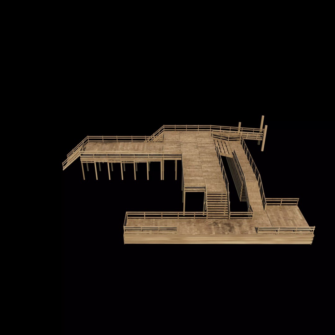 Modular Dockyard 3D Model – PBR Textures, Game Ready, FBX, OBJ - View 5