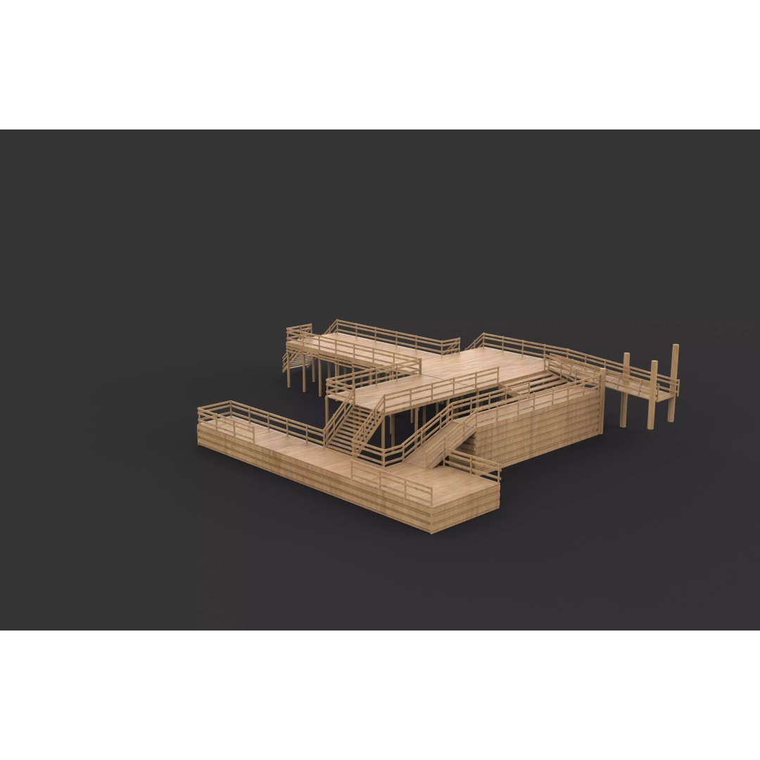 Modular Dockyard 3D Model – PBR Textures, Game Ready, FBX, OBJ - View 8