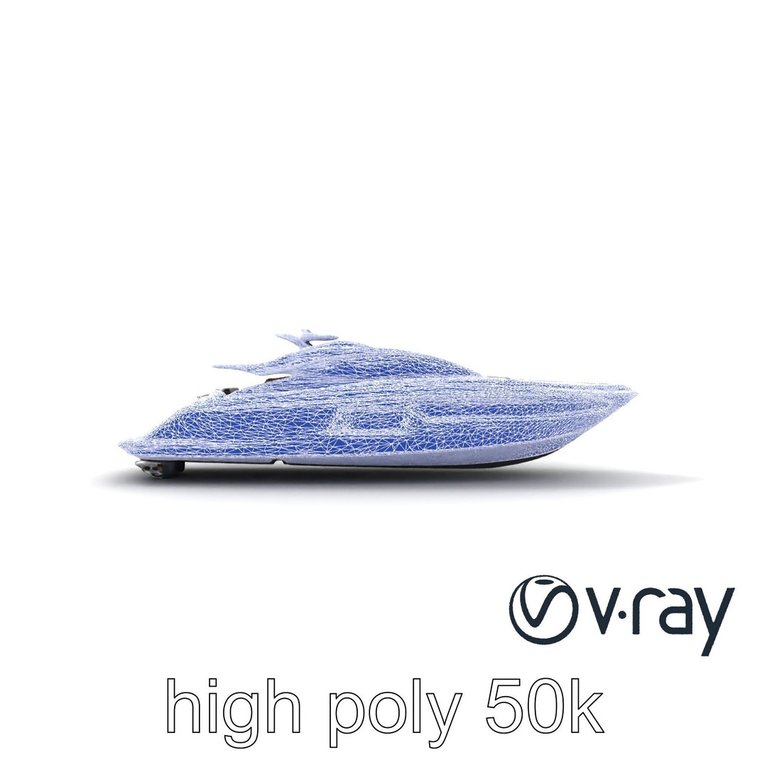 Luxury Yacht 3D Model – Aerodynamic Low-Poly Asset, FBX & More - View 25
