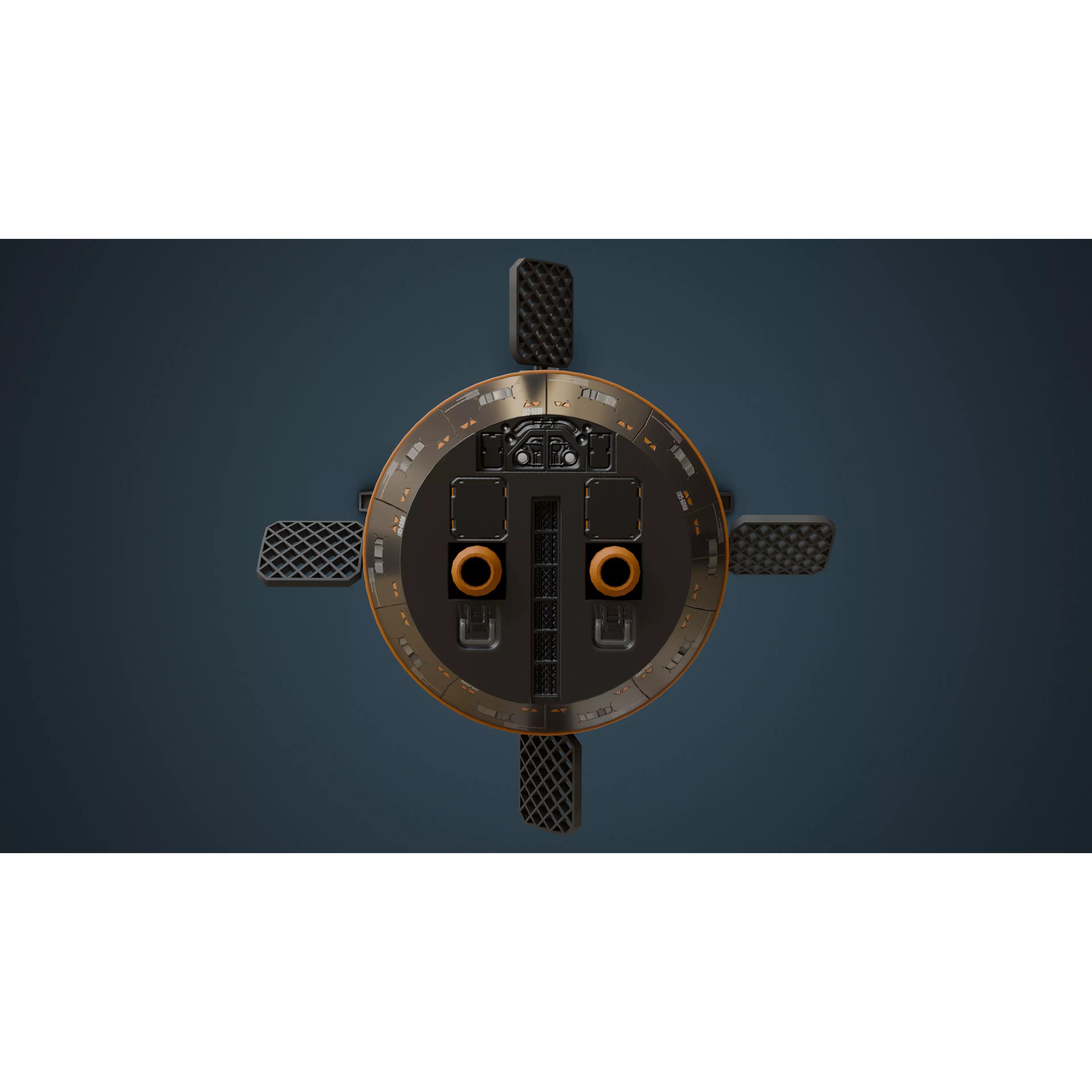 Orbital Weapon Platform - Low-Poly Game-Ready 3D Model - View 11